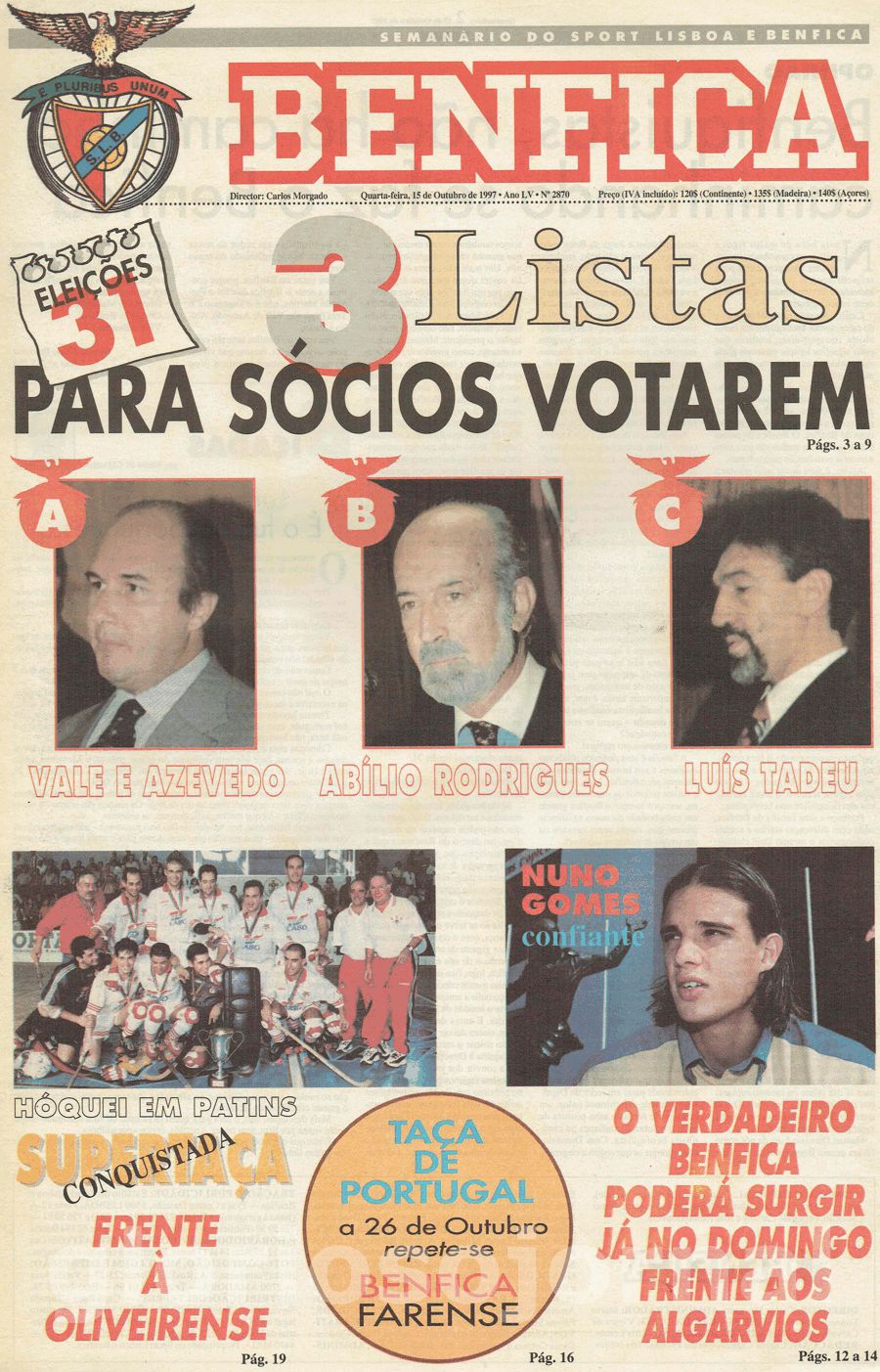 jornal o benfica 2870 1997-10-15